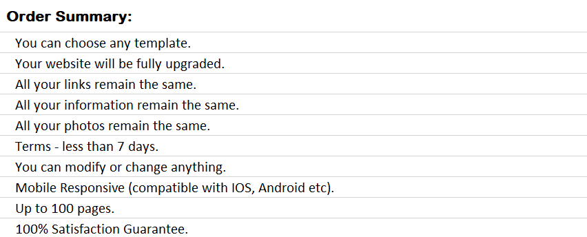 Upgrade to great website
